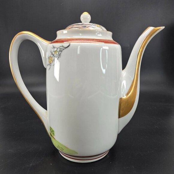 Vintage Japanese Kutani Teapot With Hand-Painted Geisha Garden Design JE412 - Picture 2 of 10